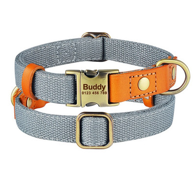 Reguleeritavad nailonist koera kaelarihmad Kohandatud graveeritud nime ID silt Isikupärastatud koera kaelarihm kutsikas keskmine suur unisex koerte kaelarihma rent