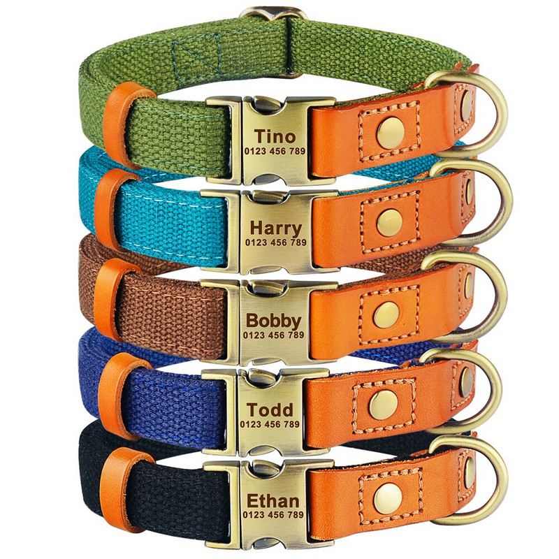 Reguleeritavad nailonist koera kaelarihmad Kohandatud graveeritud nime ID silt Isikupärastatud koera kaelarihm kutsikas keskmine suur unisex koerte kaelarihma rent