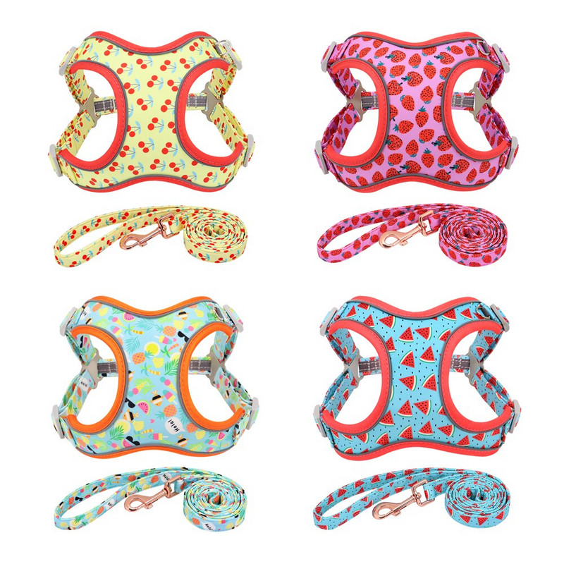 Set de ham și lesă pentru câini din nailon din plasă, hamuri reflectorizante pentru câini, cu centură de plumb, pentru câini mici, mijlocii mari, pug