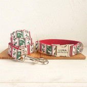 Isikupärastatud puuvõõrik lemmiklooma kaelarihm kohandatud kutsika nimesilt ID silt Reguleeritav pandlaga jõuluhirve põhikaelarihmade komplekt