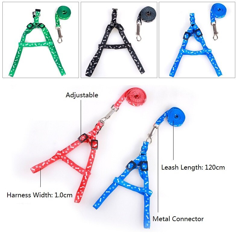 Nailontrükiga koerarihm Lemmikloomatooted Väikesed koerad Rakmed Lemmiklooma kaelarihm Reguleeritav kutsika rinnarihm Koerte tarvikud