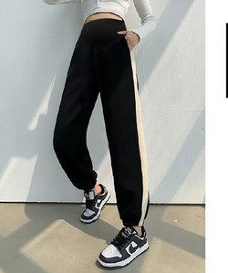 Pantaloni sport de dama cu piping pentru gravide