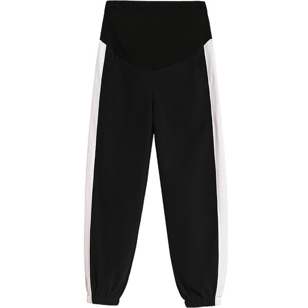Pantaloni sport de dama cu piping pentru gravide