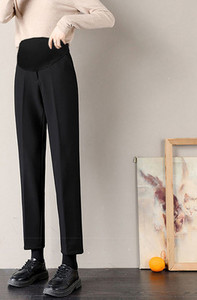 Pantaloni drepti cu talie înaltă pentru femei însărcinate