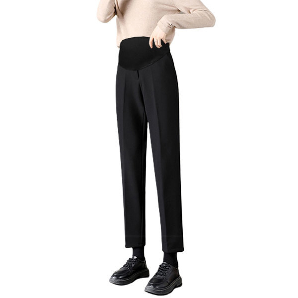 Pantaloni drepti cu talie înaltă pentru femei însărcinate