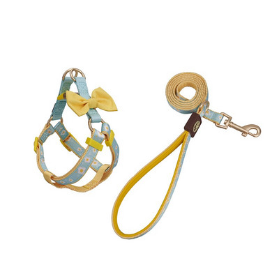 Chihuahua Accessories Luksuslik jalutusrihma ja kaelarihma komplekt koos kiki kaelakee rinnakorviga, väikesed keskmised rakmed koera rinnalihas jalutavatele koertele