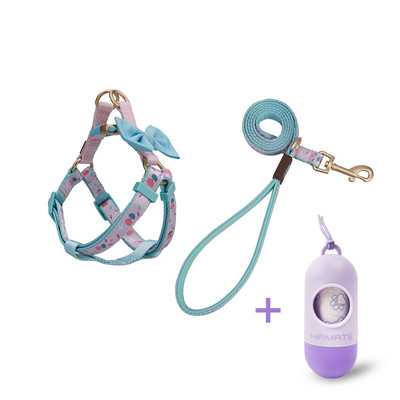 Chihuahua Accessories Luksuslik jalutusrihma ja kaelarihma komplekt koos kiki kaelakee rinnakorviga, väikesed keskmised rakmed koera rinnalihas jalutavatele koertele