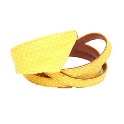 Guler de câine din piele Bandana Lesă Pisică Animal de companie Colier Lanț țesătură Plaid Dot Esarfă pentru Mijloc Mijloc Perro Chihuahua Teddy Pug Produs