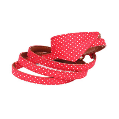 Guler de câine din piele Bandana Lesă Pisică Animal de companie Colier Lanț țesătură Plaid Dot Esarfă pentru Mijloc Mijloc Perro Chihuahua Teddy Pug Produs