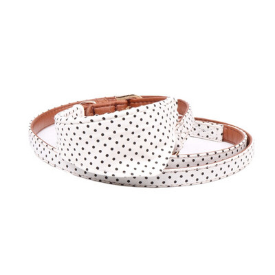 Guler de câine din piele Bandana Lesă Pisică Animal de companie Colier Lanț țesătură Plaid Dot Esarfă pentru Mijloc Mijloc Perro Chihuahua Teddy Pug Produs