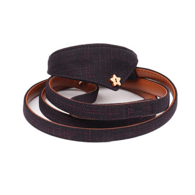 Guler de câine din piele Bandana Lesă Pisică Animal de companie Colier Lanț țesătură Plaid Dot Esarfă pentru Mijloc Mijloc Perro Chihuahua Teddy Pug Produs