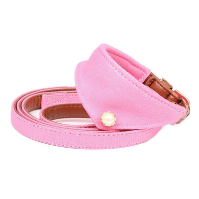 Guler de câine din piele Bandana Lesă Pisică Animal de companie Colier Lanț țesătură Plaid Dot Esarfă pentru Mijloc Mijloc Perro Chihuahua Teddy Pug Produs