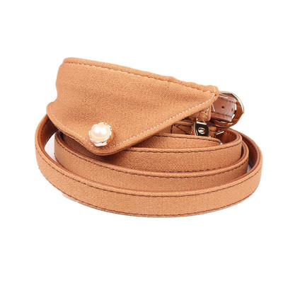 Guler de câine din piele Bandana Lesă Pisică Animal de companie Colier Lanț țesătură Plaid Dot Esarfă pentru Mijloc Mijloc Perro Chihuahua Teddy Pug Produs