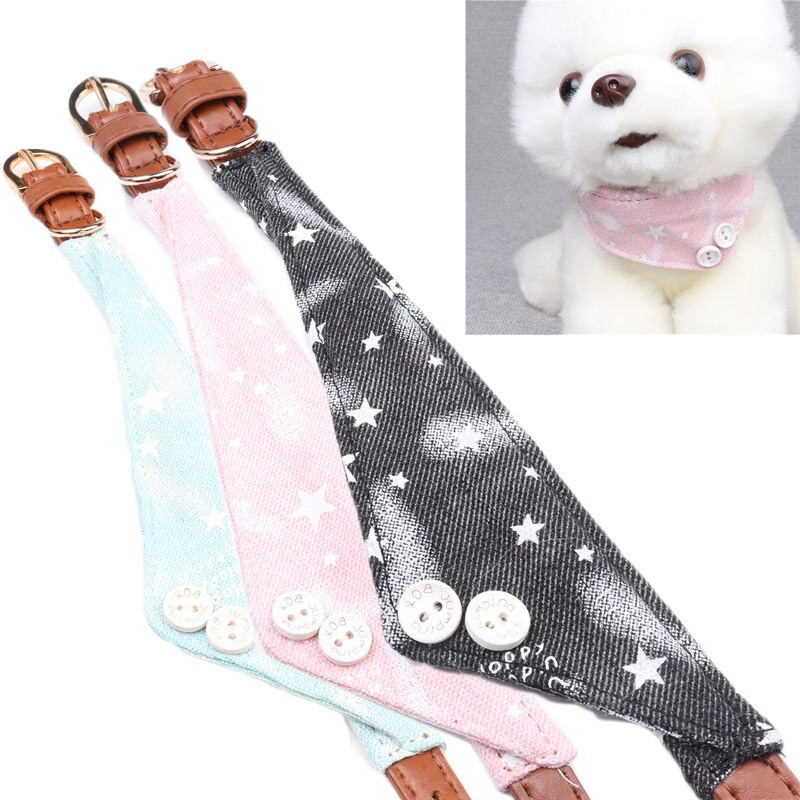 Guler de câine din piele Bandana Lesă Pisică Animal de companie Colier Lanț țesătură Plaid Dot Esarfă pentru Mijloc Mijloc Perro Chihuahua Teddy Pug Produs