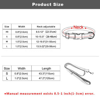 Λουρί για σκύλους Προσαρμοσμένα περιλαίμια σκύλων Νάιλον Εξατομικευμένο κολάρο για σκύλους κατοικίδιων ζώων Μόλυβδος για λουρί και σετ κολάρου για μικρά μεσαία μεγάλα σκυλιά