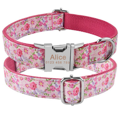 Koerte jalutusrihm Kohandatud koera kaelarihmad nailonist isikupärastatud lemmikloomade koerte sildi kaelarihma juht väikestele keskmistele suurtele koertele jalutusrihma ja kaelarihma komplekti rakmed