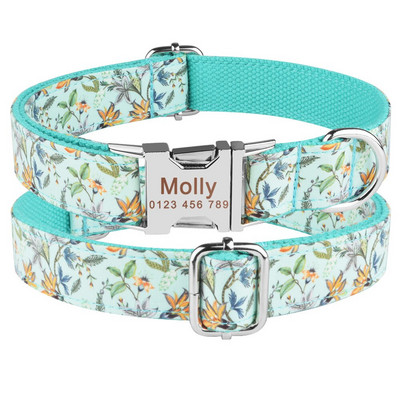 Koerte jalutusrihm Kohandatud koera kaelarihmad nailonist isikupärastatud lemmikloomade koerte sildi kaelarihma juht väikestele keskmistele suurtele koertele jalutusrihma ja kaelarihma komplekti rakmed