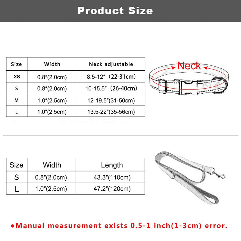 Koerte jalutusrihm Kohandatud koera kaelarihmad nailonist isikupärastatud lemmikloomade koerte sildi kaelarihma juht väikestele keskmistele suurtele koertele jalutusrihma ja kaelarihma komplekti rakmed