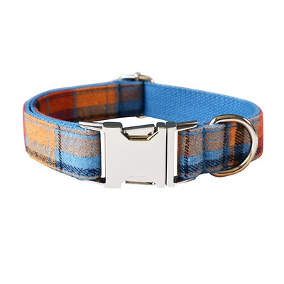 Costum în carouri Guler pentru câine, personalizat, îngroșat, moale, căptușit pentru animale de companie, cu lesă Set vintage, elegant, papion, guler pentru câine, plumb de plimbare