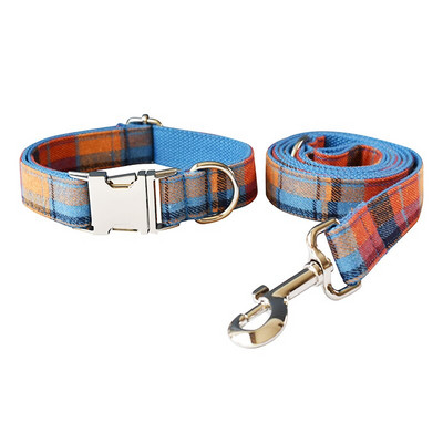 Costum în carouri Guler pentru câine, personalizat, îngroșat, moale, căptușit pentru animale de companie, cu lesă Set vintage, elegant, papion, guler pentru câine, plumb de plimbare