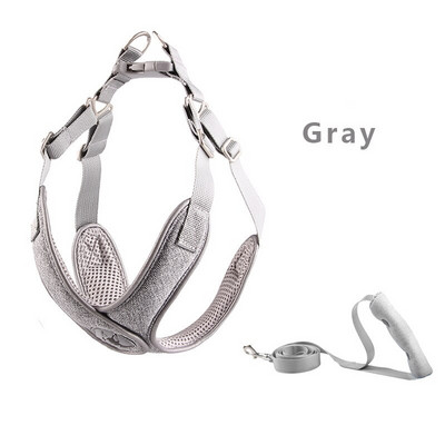Σετ αντανακλαστικού λουριού και λουριών σκύλου για μικρούς μεσαίους σκύλους Ζώνες με πλέγμα που αναπνέουν Γιλέκο κουτάβι γάτες Ιμάντας στήθους Προμήθειες για κατοικίδια