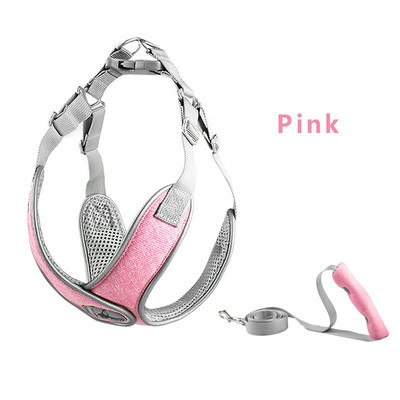 Σετ αντανακλαστικού λουριού και λουριών σκύλου για μικρούς μεσαίους σκύλους Ζώνες με πλέγμα που αναπνέουν Γιλέκο κουτάβι γάτες Ιμάντας στήθους Προμήθειες για κατοικίδια
