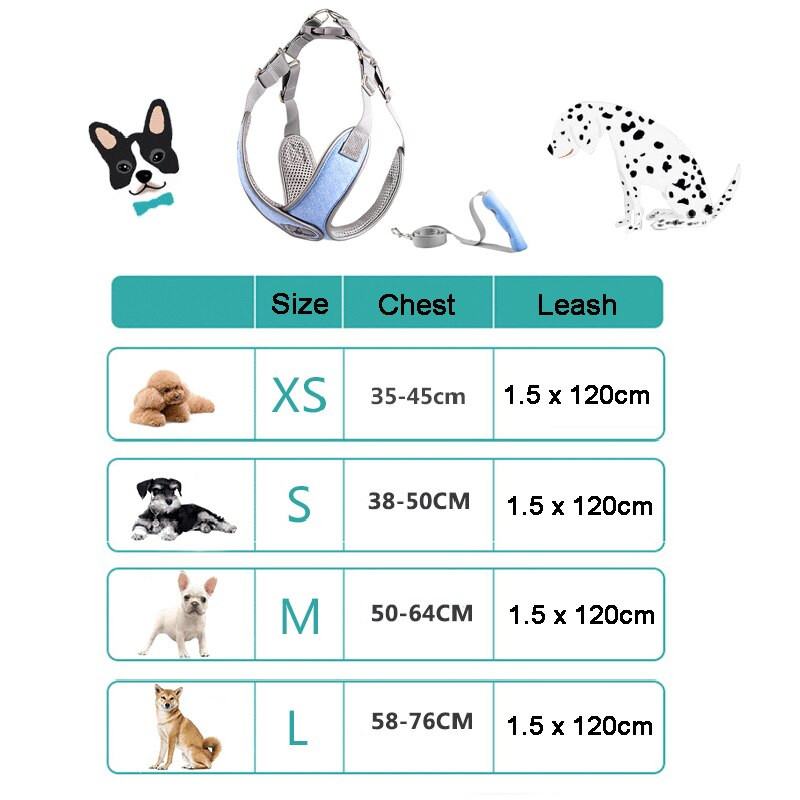 Σετ αντανακλαστικού λουριού και λουριών σκύλου για μικρούς μεσαίους σκύλους Ζώνες με πλέγμα που αναπνέουν Γιλέκο κουτάβι γάτες Ιμάντας στήθους Προμήθειες για κατοικίδια