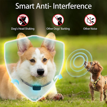 Устройство против лай на домашни кучета USB ултразвукова интелигентна електрическа нашийник за обучение на кучета Dog Stop Barking Vibration Waterproof Collar