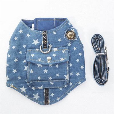 Σετ λουριών και λουριών σκύλου Ανακλαστικό γατάκι κουτάβι γάτες Ζελέ λουρί με πλέγμα Ρούχα για κατοικίδια για μικρά σκυλιά Chihuahua Yorkies Pug