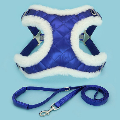 Ζεστό χειμωνιάτικο λουρί σκύλου με γούνα με λουρί για κουτάβι γιλέκο γάτας Σφίγγα αδιάβροχο ανακλαστικό σχοινί ζώνης για κατοικίδια Chihuahua XS-L