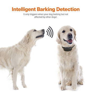 Smart Dog Anti Bark Collar Υπερήχων Αδιάβροχο Auto Anti Humane Bark Collar Stop Dog Barking Rechargeable Shock/Safe