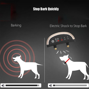 Smart Dog Anti Bark Collar Ultrasonic Waterproof Auto Anti Humane Bark Collar Stop Dog Barking Акумулаторен шок/безопасен