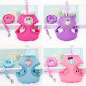 Mood lemmikloomakoerad rakmed vest riidest rinnarihm Väike koera kassi päitsed rakmed Plii lemmiklooma kutsika jalutusrihma tarvikud SML XL 10A