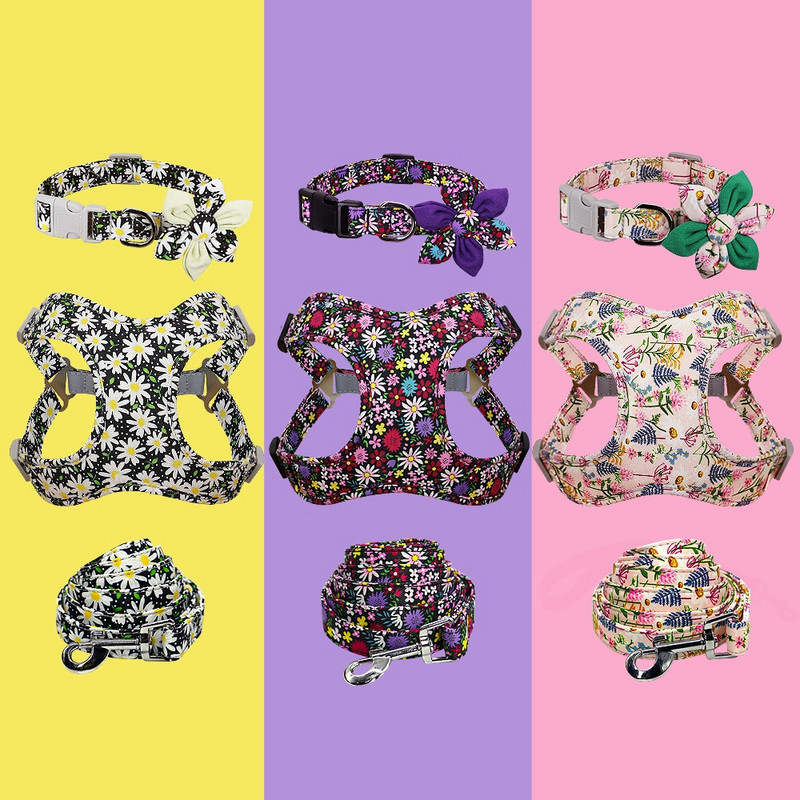 No Pull Nailonist koerarakmete jalutusrihma komplekt, peegeldav samm koertele.