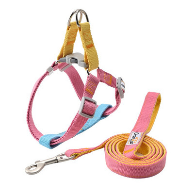 Βήμα σε σετ λουριών και λουριών σκύλου Ρυθμιζόμενο λουρί λουριών κατοικίδιων ζώων Μαλακό νάιλον λουρί σκύλου για μικρομεσαίους σκύλους