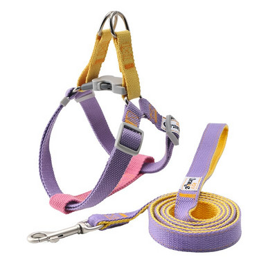 Βήμα σε σετ λουριών και λουριών σκύλου Ρυθμιζόμενο λουρί λουριών κατοικίδιων ζώων Μαλακό νάιλον λουρί σκύλου για μικρομεσαίους σκύλους