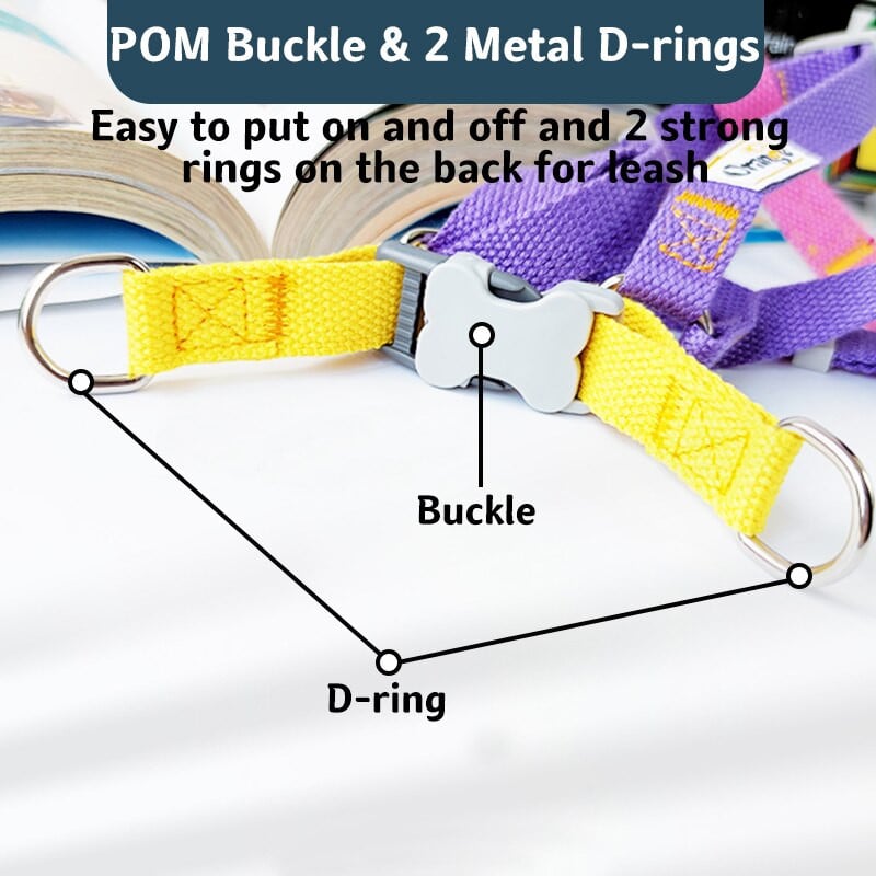 Βήμα σε σετ λουριών και λουριών σκύλου Ρυθμιζόμενο λουρί λουριών κατοικίδιων ζώων Μαλακό νάιλον λουρί σκύλου για μικρομεσαίους σκύλους