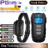 Koerte koolituskaelarihm elektriline lemmiklooma kaugjuhtimispuldiga haukukindlad kaelarihmad koertele vibratsiooni helišoki laetav veekindel