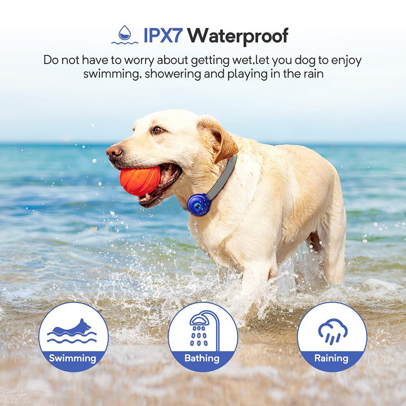 Zgarda electrică pentru dresaj pentru câini TinMiu, 2000 de picioare, telecomandă IPX7, impermeabilă, reîncărcabilă, cu vibrații, anti-șoc, zgarda pentru câini