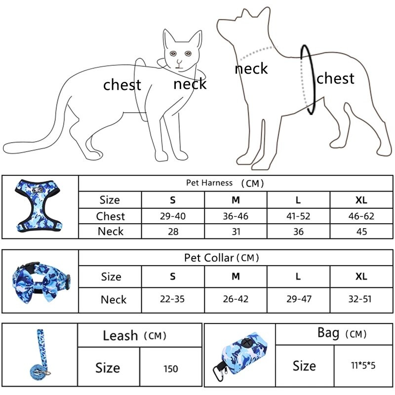 Peegeldav kamuflaaž koerarakmete vesti jalutusrihm ja kaelarihma komplekt väikestele keskmistele koertele lemmiklooma rinnarihm Prantsuse lemmikloomatarbed