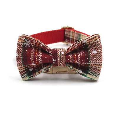 Koera jõulukaelarihm, isikupärastatud nimi Holiday lemmikloomade koera kaelarihma ja plii komplekt metallist pandlaga kiki uusaasta koera kinkekomplekt punane