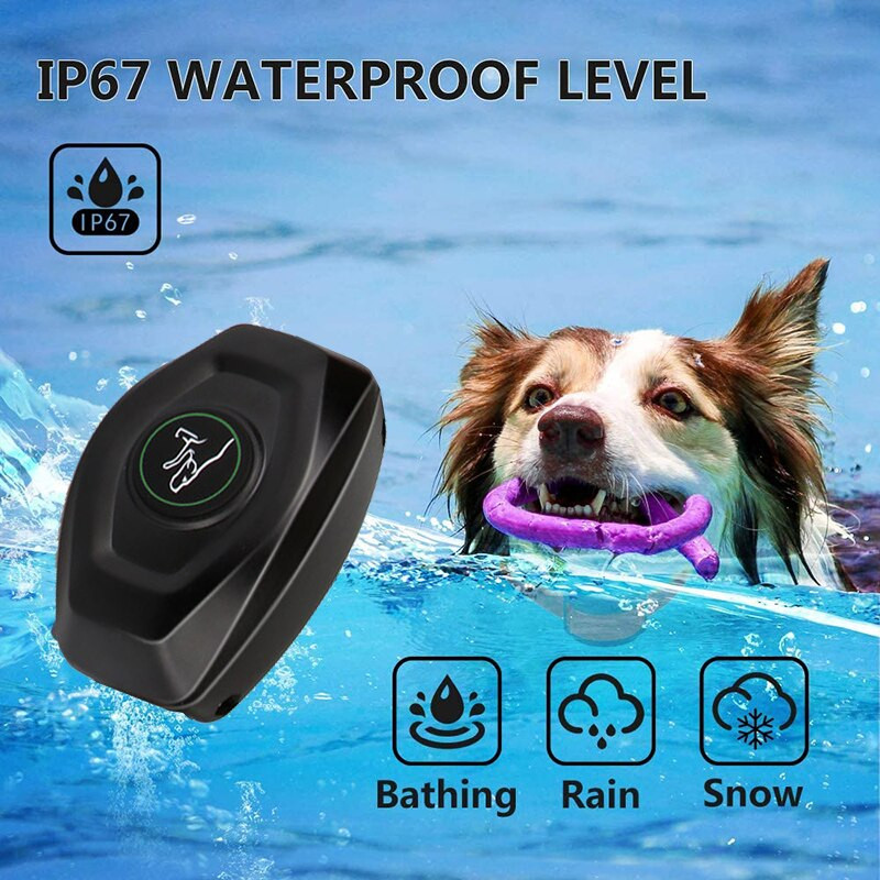 Zgarda electrică de dresaj pentru câini, telecomandă pentru animale de companie, zgarda anti-latră pentru câini, cu vibrații, reîncărcabilă, zgarda impermeabilă pentru animale de companie