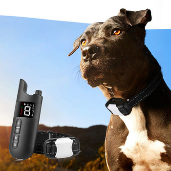 Περιλαίμιο εκπαίδευσης σκύλων με τηλεχειριστήριο κατοικίδιων ζώων με επαναφορτιζόμενο ηλεκτρικό αδιάβροχο κολάρο εκπαίδευσης σκύλου με κραδασμούς
