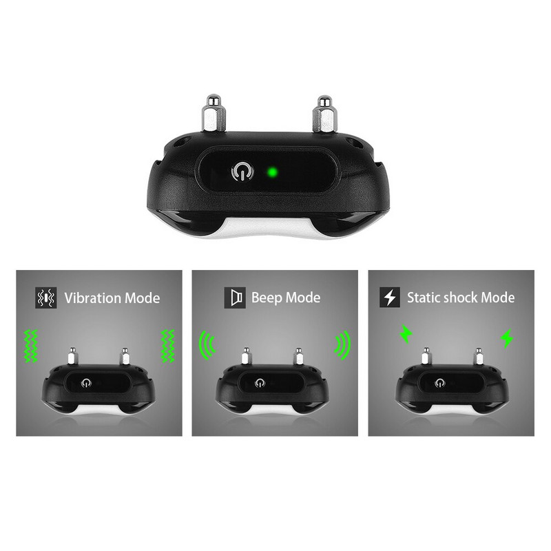 Περιλαίμιο εκπαίδευσης σκύλων με τηλεχειριστήριο κατοικίδιων ζώων με επαναφορτιζόμενο ηλεκτρικό αδιάβροχο κολάρο εκπαίδευσης σκύλου με κραδασμούς