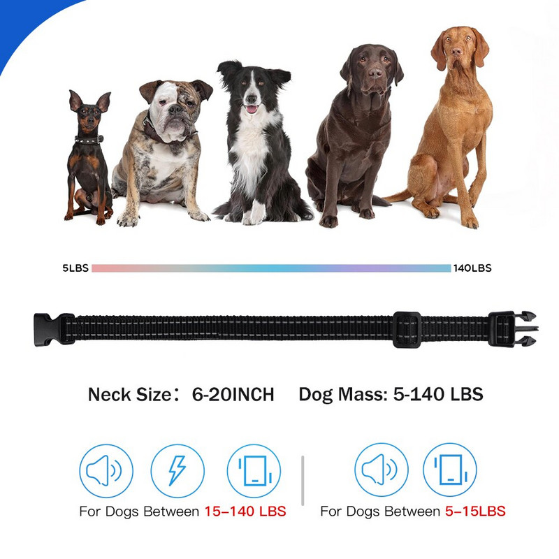Περιλαίμιο εκπαίδευσης σκύλων με τηλεχειριστήριο κατοικίδιων ζώων με επαναφορτιζόμενο ηλεκτρικό αδιάβροχο κολάρο εκπαίδευσης σκύλου με κραδασμούς