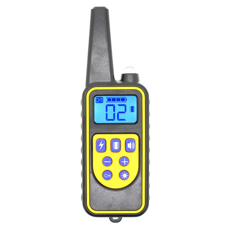 880 kaugjuhtimispuldiga elektriline koerte treeningkaelarihm lemmiklooma veekindel laetav LCD-ekraaniga šoki vibratsiooniheli jaoks 433 Mhz