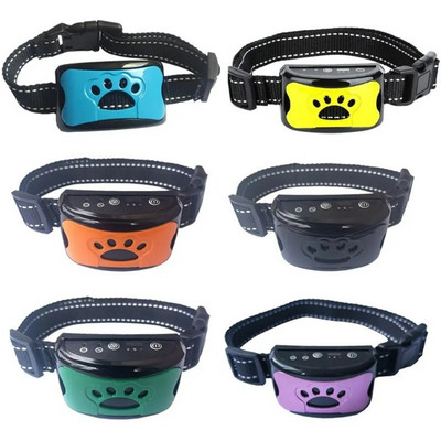 Lemmikloomakoerte haukumisvastane seade USB elektriline ultraheli koerte treeningkaelarihm koera peatada haukumise vibratsioon haukumisvastane kaelarihm hulgimüük