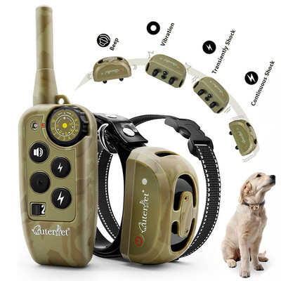 Дистанционно управление 2000Ft Електрически нашийник за обучение на кучета Водоустойчив акумулаторен нашийник против лай за домашни любимци за кучета Electric Shocke