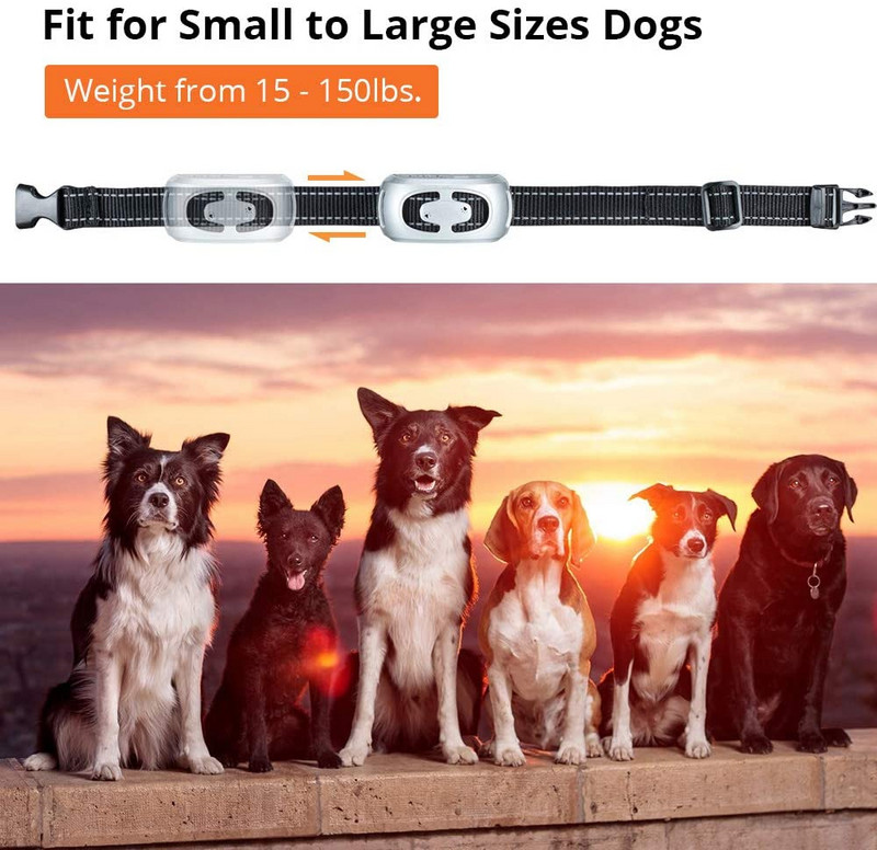 9 szintes, újratölthető, ugatásgátló nyakörv, vízálló, ugatásgátló, ultrahangos kutyakiképzés ugatásgátló nyakörv