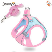 Benepaw Prozračni set povodnika za male pse Uprtač Udobna reflektirajuća izdržljiva zračna mrežica Zaštita od bijega Bez povlačenja Oprsnica za štence